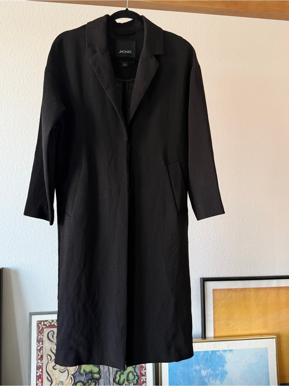 ASOS Monki long black coat
